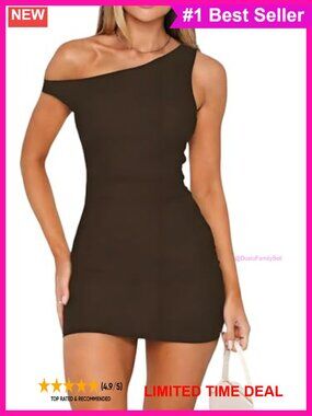Off the Shoulder Mini Dress Sleeveless Bodycon Club Party Going Out Summer
